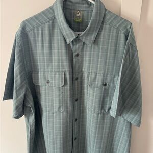 Alpine Design Tech Series XXL Men's Green Plaid Short Sleeved Shirt